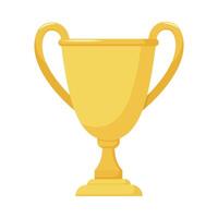 Flat illustration of victory trophy on isolated background vector