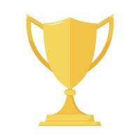 Flat illustration of victory trophy on isolated background vector