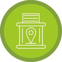 Telephone Booth Line Multi Circle Icon vector