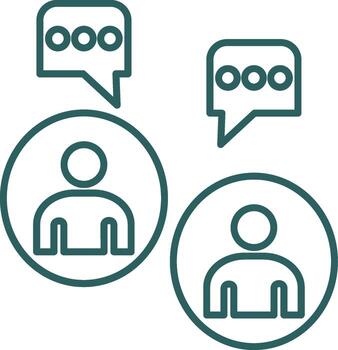 instante mensaje línea degradado redondo esquina icono vector