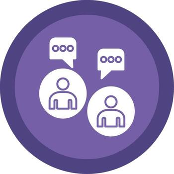 instante mensaje glifo multi circulo icono vector