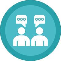 Talking Glyph Multi Circle Icon vector