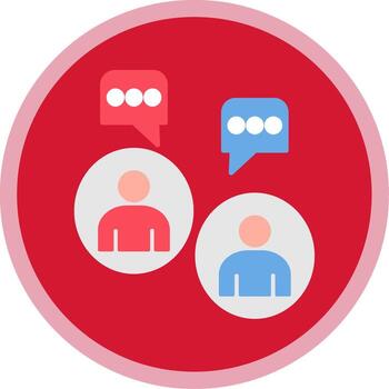 instante mensaje plano multi circulo icono vector