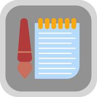 Sketchbook Flat Round Corner Icon vector