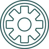 Setting Line Gradient Round Corner Icon vector