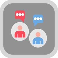 Instant Message Flat Round Corner Icon vector