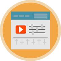 Editor Flat Multi Circle Icon vector