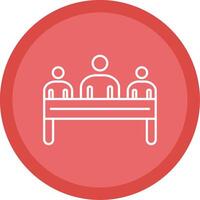 Business People Line Multi Circle Icon vector