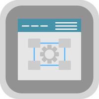 Settings Flat Round Corner Icon vector