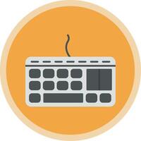 keyboard Flat Multi Circle Icon vector