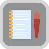 Sketchbook Flat Round Corner Icon vector