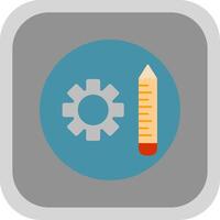 Tools Flat Round Corner Icon vector