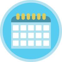 Calendar Flat Multi Circle Icon vector