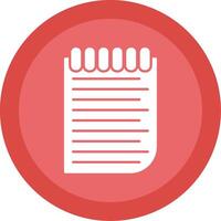 Note Glyph Multi Circle Icon vector