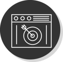 Target Line Grey Circle Icon vector