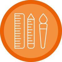 Edit Tools Line Multi Circle Icon vector