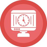 Time Management Glyph Multi Circle Icon vector