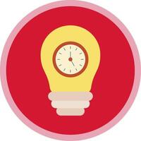 Time Management Flat Multi Circle Icon vector