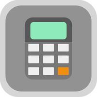 Calculator Flat Round Corner Icon vector