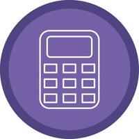 Calculator Line Multi Circle Icon vector