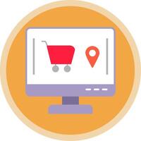 Online Order Flat Multi Circle Icon vector
