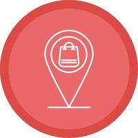 Pin Line Multi Circle Icon vector