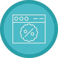 Discount Line Multi Circle Icon vector