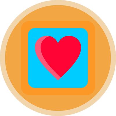 Favorite Flat Multi Circle Icon
