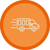 Delivery Truck Line Multi Circle Icon vector