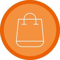 Shopping Bag Line Multi Circle Icon vector