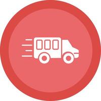 Delivery Truck Glyph Multi Circle Icon vector