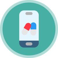 Smartphone Flat Multi Circle Icon vector