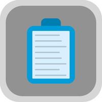 List Flat Round Corner Icon vector