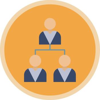 Hierarchy Flat Multi Circle Icon vector