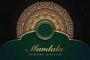 Luxurious mandala background and banner design, suitable for design templates for greeting cards vector
