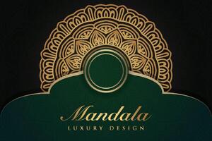 Luxurious mandala background and banner design, suitable for design templates for greeting cards vector