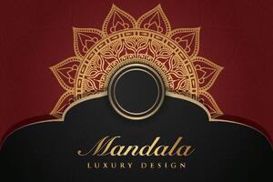 Luxurious mandala background and banner design, suitable for design templates for greeting cards vector