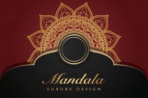 Luxurious mandala background and banner design, suitable for design templates for greeting cards vector