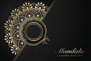 Luxurious mandala background and banner design, suitable for design templates for greeting cards vector