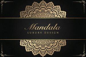 Luxurious mandala background and banner design, suitable for design templates for greeting cards vector