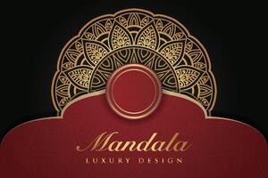 Luxurious mandala background and banner design, suitable for design templates for greeting cards vector