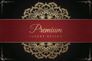 Luxurious mandala background and banner design, suitable for design templates for greeting cards vector