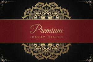 Luxurious mandala background and banner design, suitable for design templates for greeting cards vector