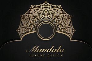 Luxurious mandala background and banner design, suitable for design templates for greeting cards vector