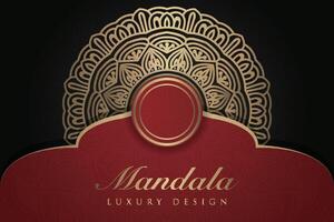 Luxurious mandala background and banner design, suitable for design templates for greeting cards vector