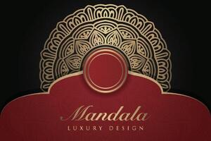 Luxurious mandala background and banner design, suitable for design templates for greeting cards vector