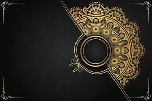 Luxurious mandala background and banner design, suitable for design templates for greeting cards vector