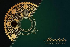 Luxurious mandala background and banner design, suitable for design templates for greeting cards vector