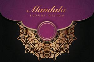 Luxurious mandala background and banner design, suitable for design templates for greeting cards vector