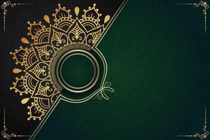 Luxurious mandala background and banner design, suitable for design templates for greeting cards vector